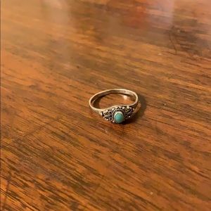 Sterling silver ring with turquoise stone